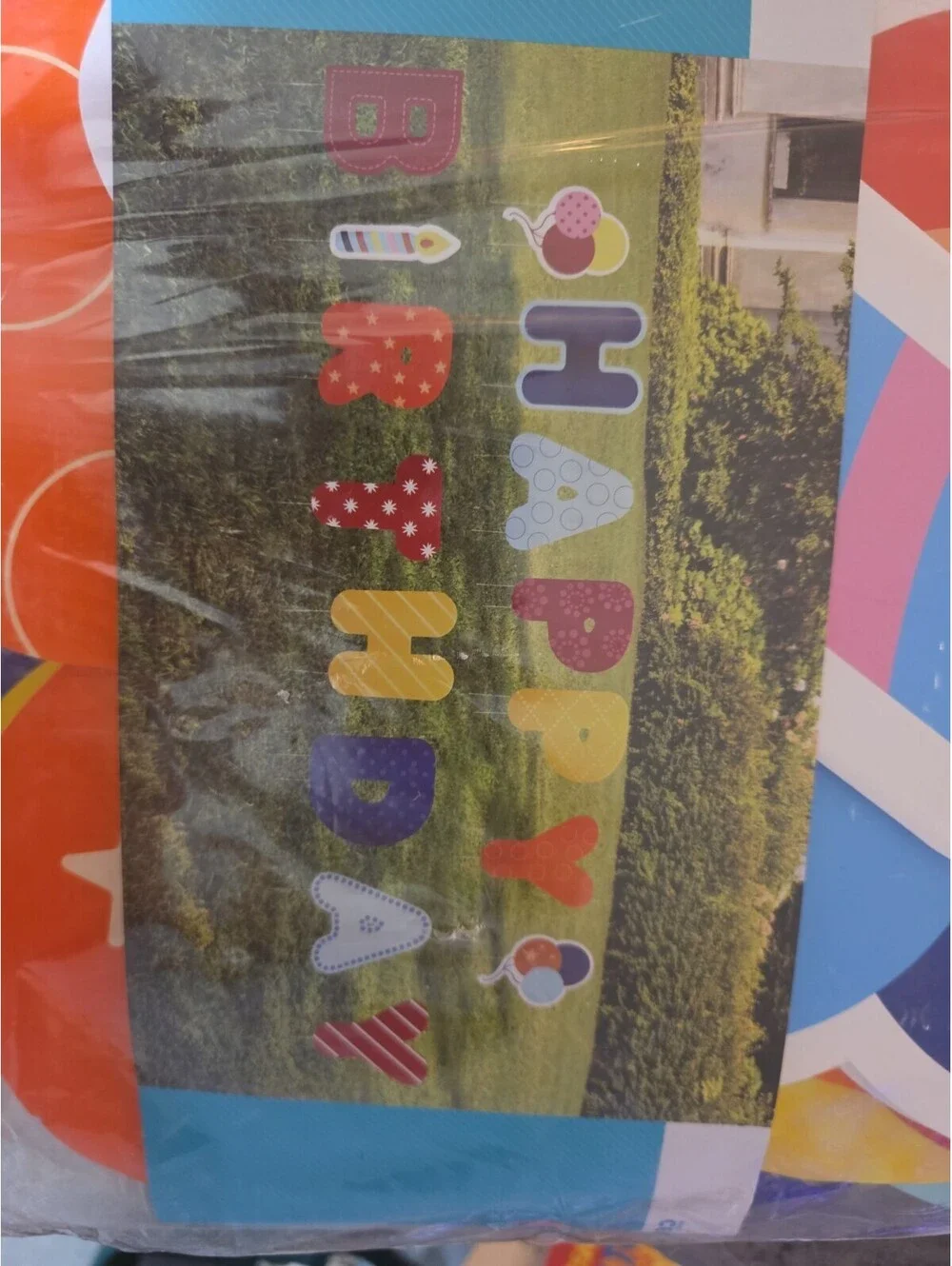 Happy Birthday Yard Sign Stakes 12” Big Letters 15 Pieces Celebration NEW